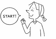 在宅対応を前向きに始めるスタッフのイラスト